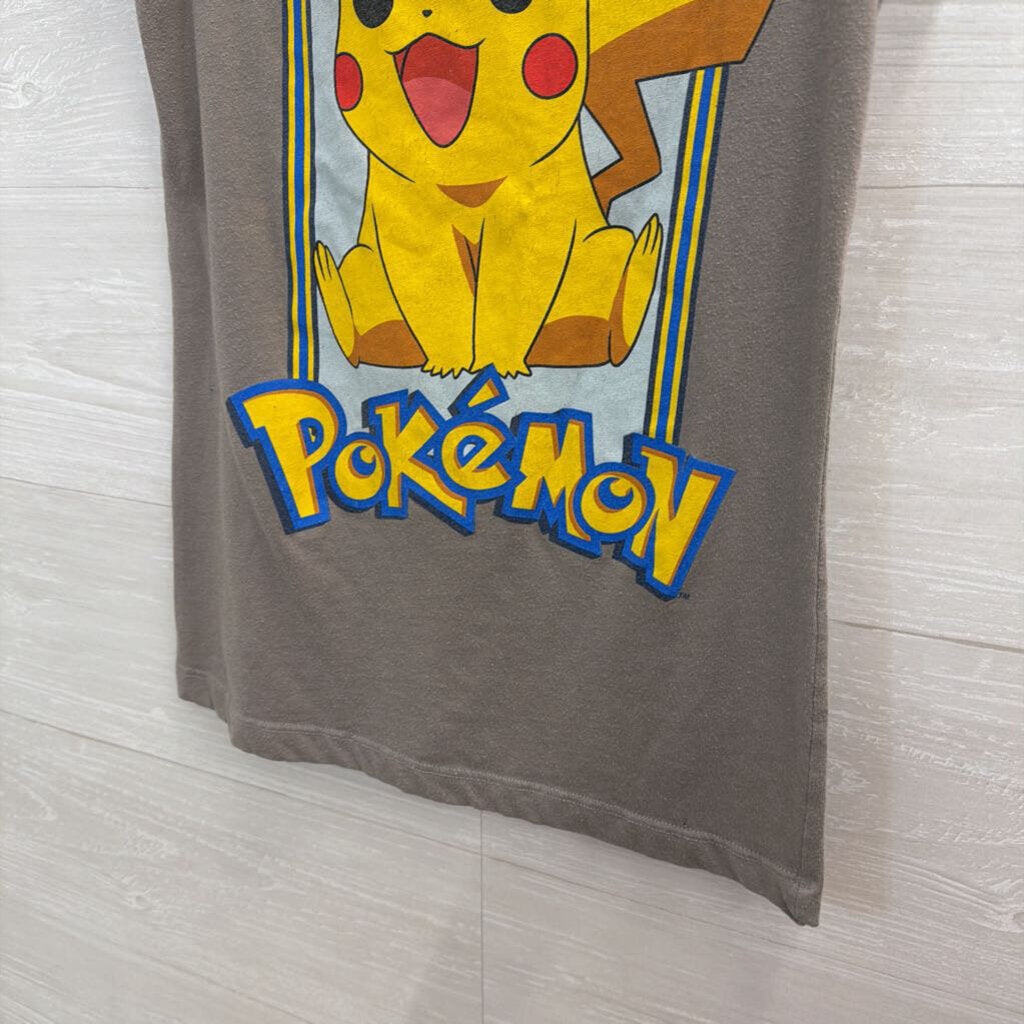 Grey/ Yellow Pokemon Short Sleeve Graphic Tee Medium