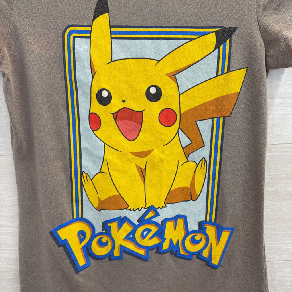 Grey/ Yellow Pokemon Short Sleeve Graphic Tee Medium