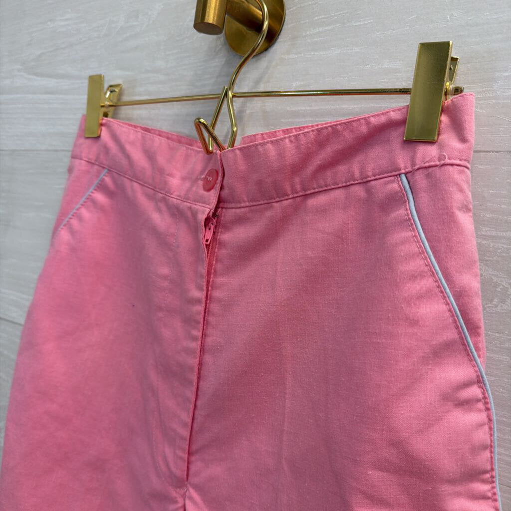 Vintage Pink High Waisted Button Detail Shorts Extra Small