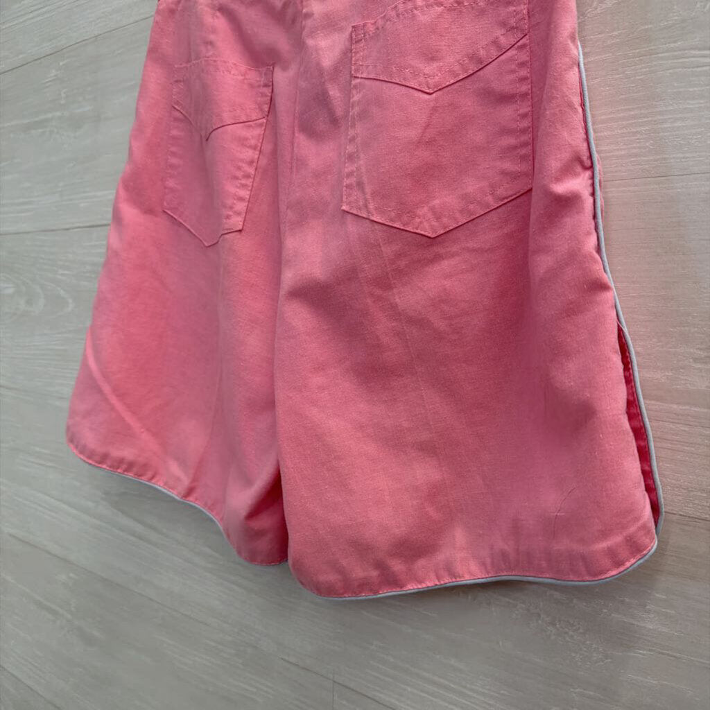 Vintage Pink High Waisted Button Detail Shorts Extra Small