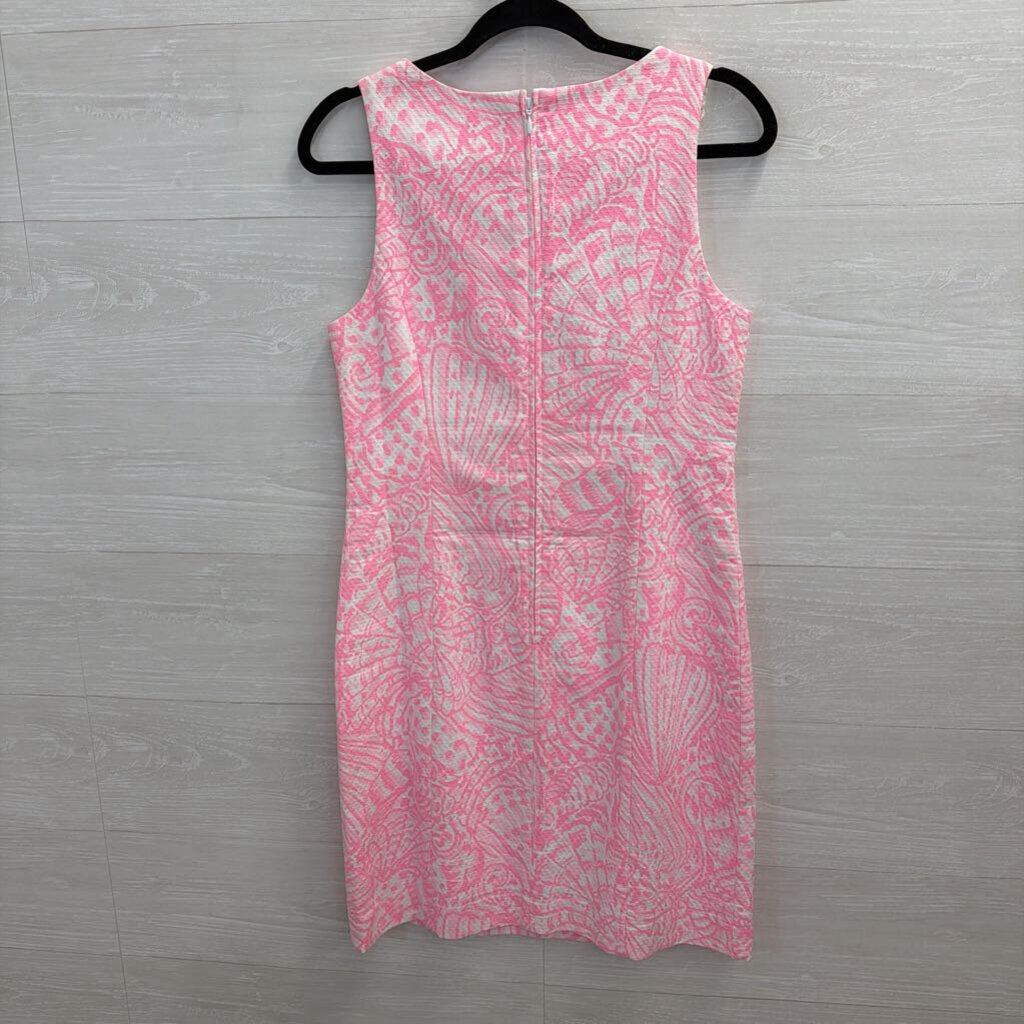 Lilly Pulitzer Pink/ White Print Sleeveless Shift Dress 6