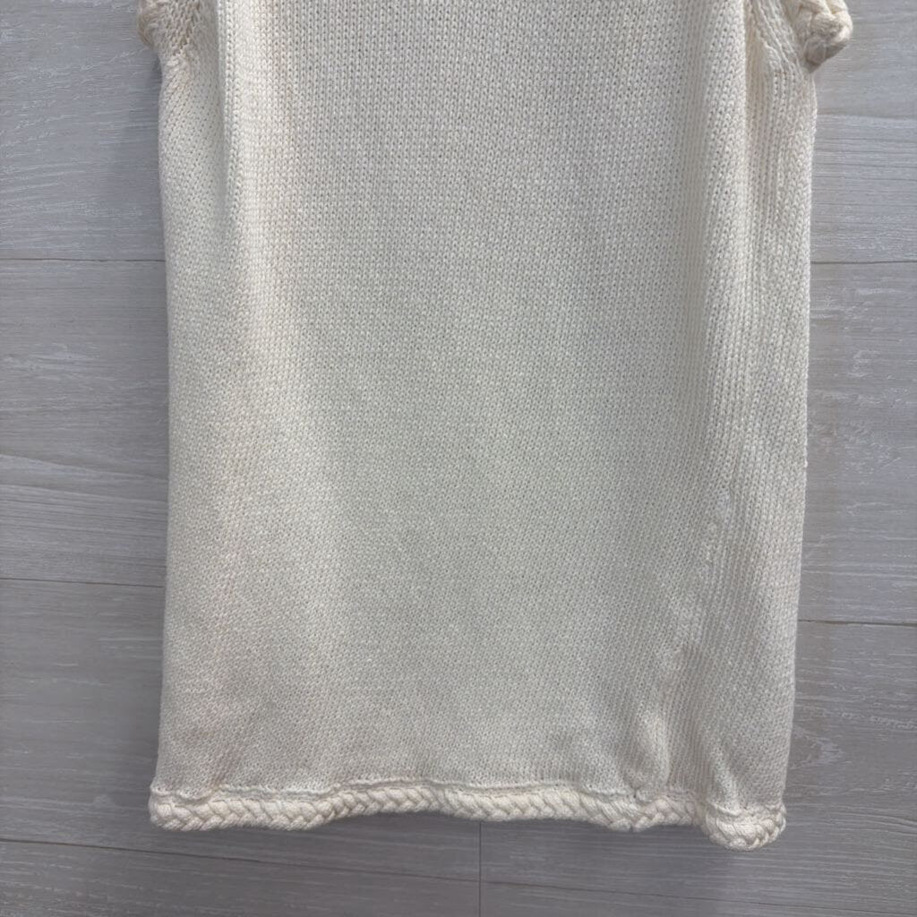 Ecru White Knit Tank Top Extra Small