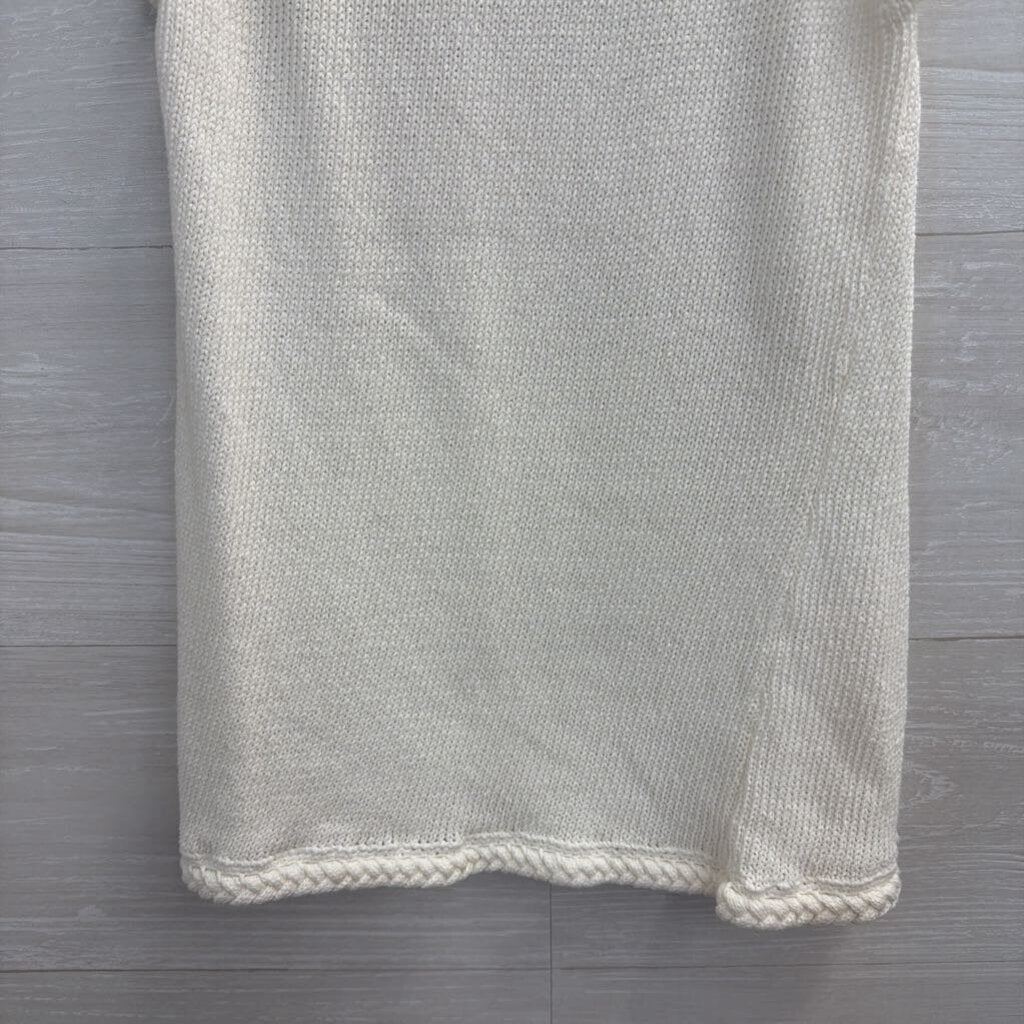 Ecru White Knit Tank Top Extra Small