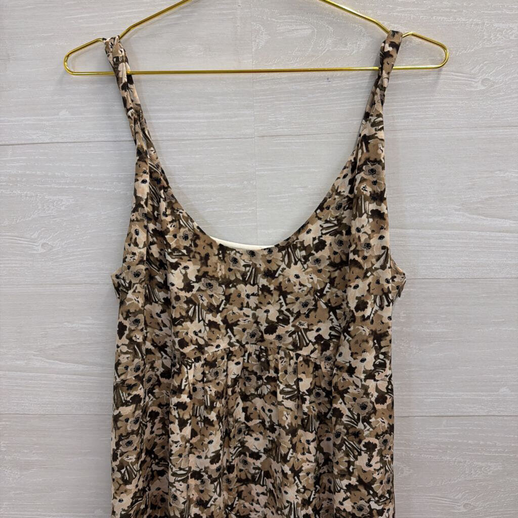 Banana Republic Brown Floral Print Midi Dress 10