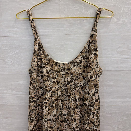 Banana Republic Brown Floral Print Midi Dress 10