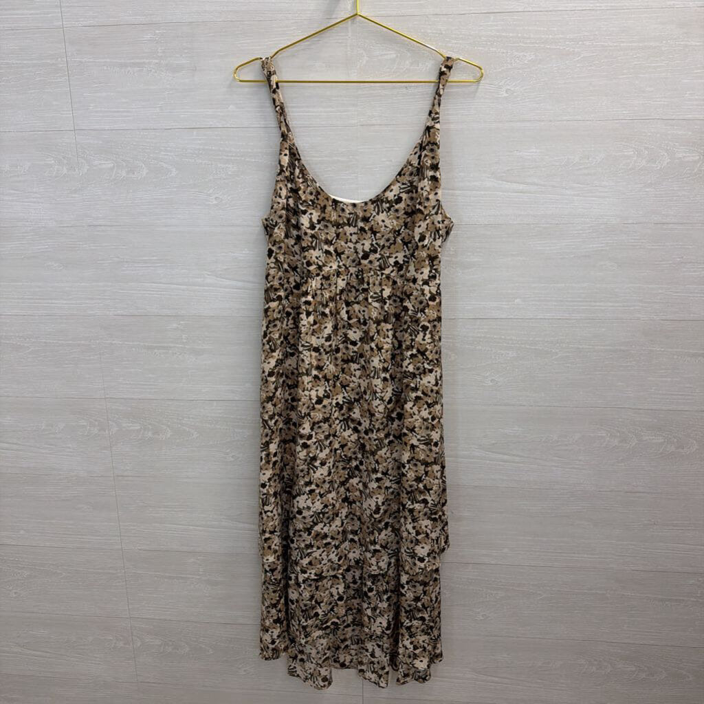 Banana Republic Brown Floral Print Midi Dress 10