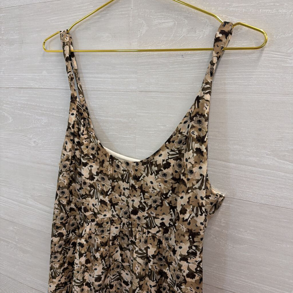 Banana Republic Brown Floral Print Midi Dress 10