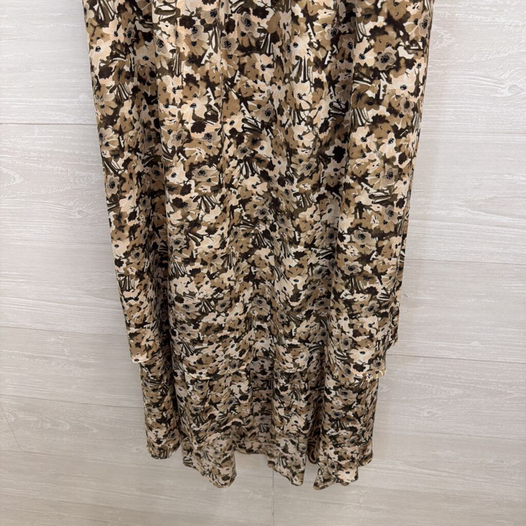Banana Republic Brown Floral Print Midi Dress 10