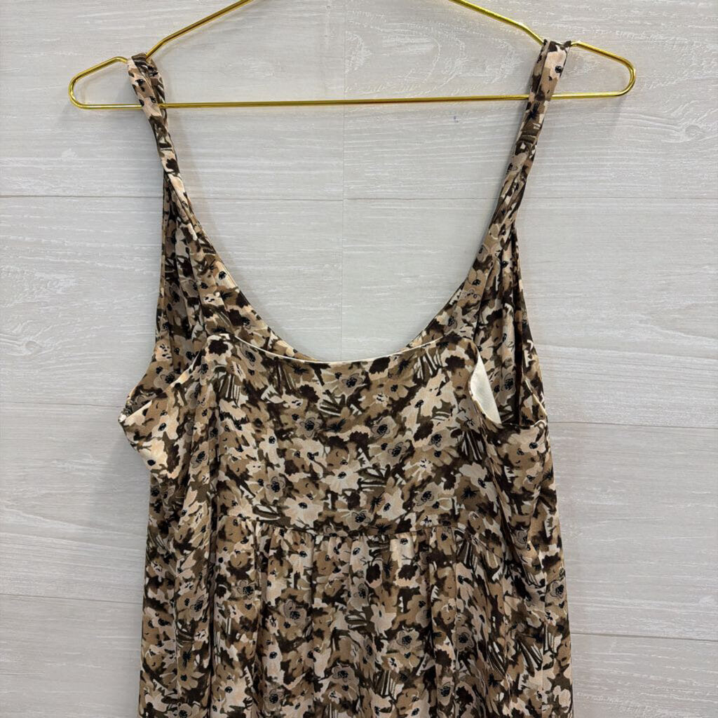 Banana Republic Brown Floral Print Midi Dress 10