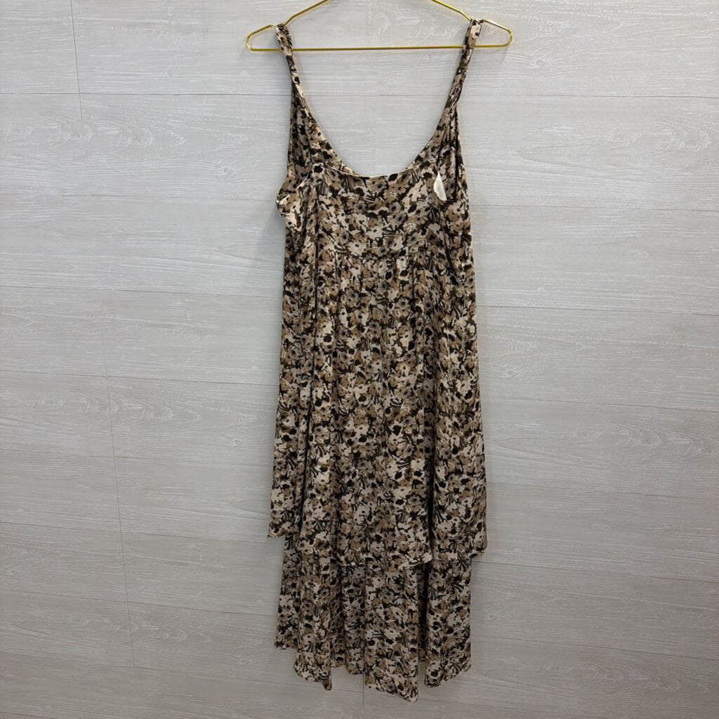 Banana Republic Brown Floral Print Midi Dress 10