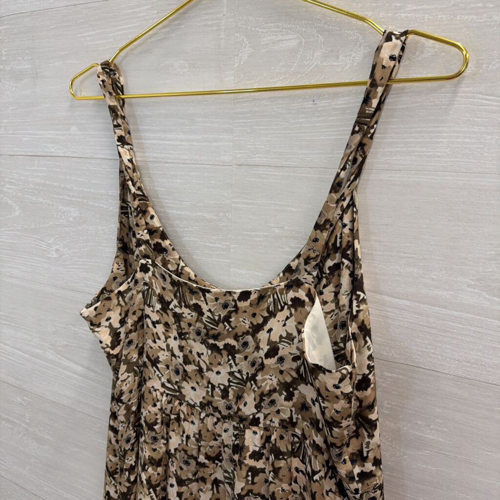 Banana Republic Brown Floral Print Midi Dress 10