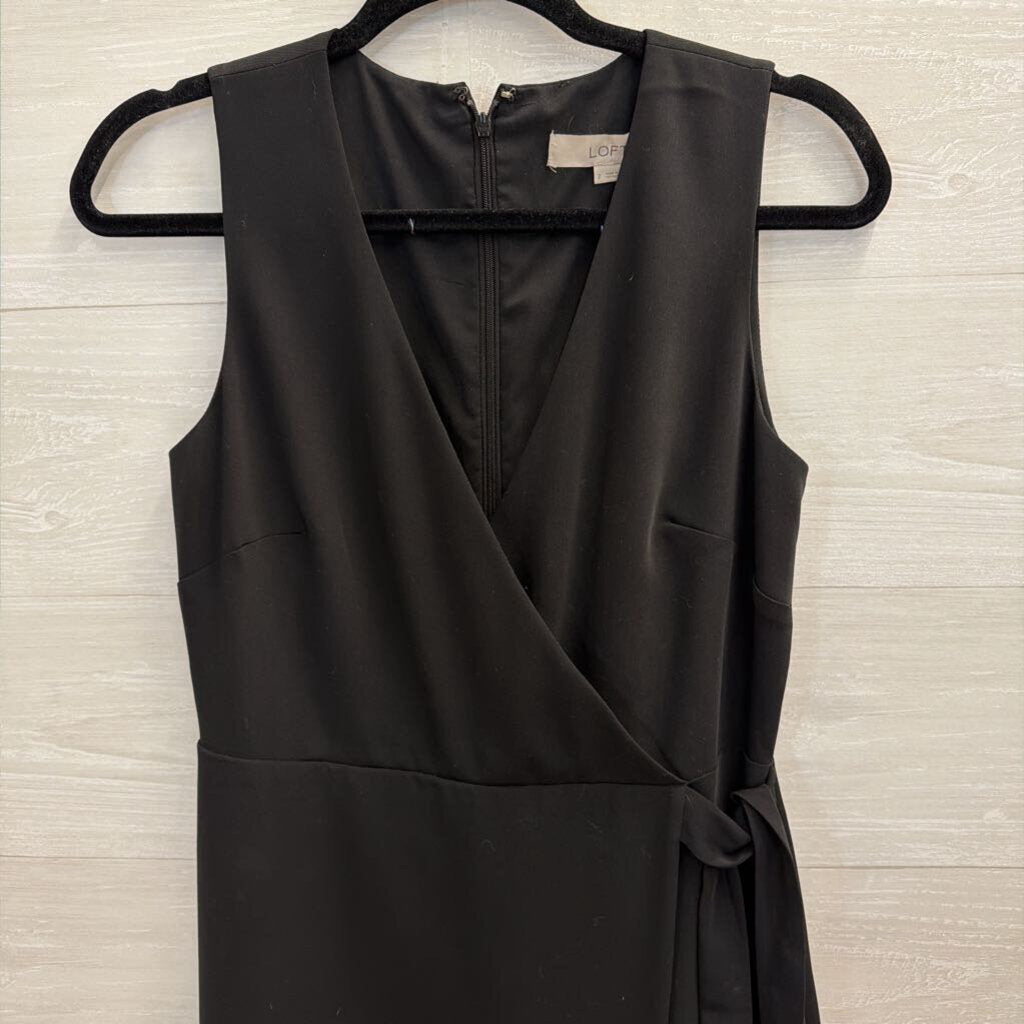 Loft Black Sleeveless Wrap Dress 2