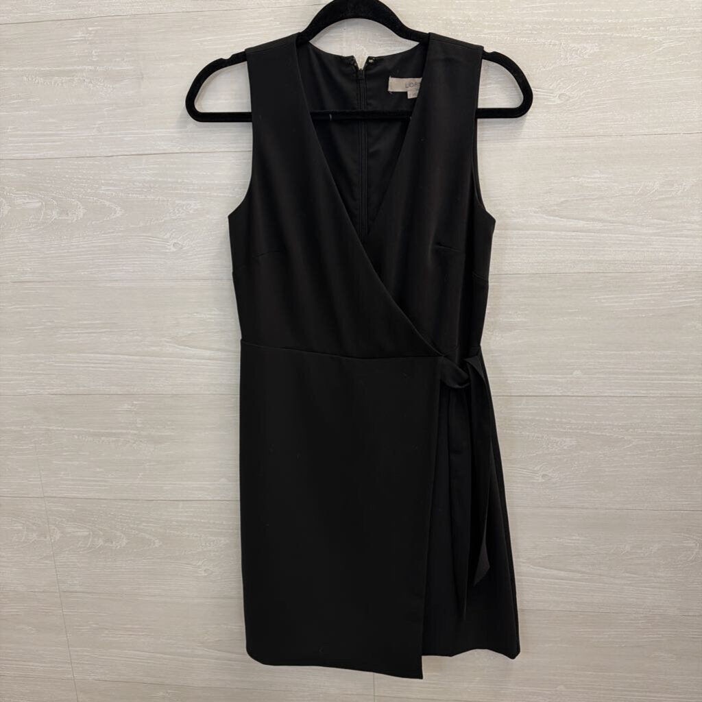 Loft Black Sleeveless Wrap Dress 2