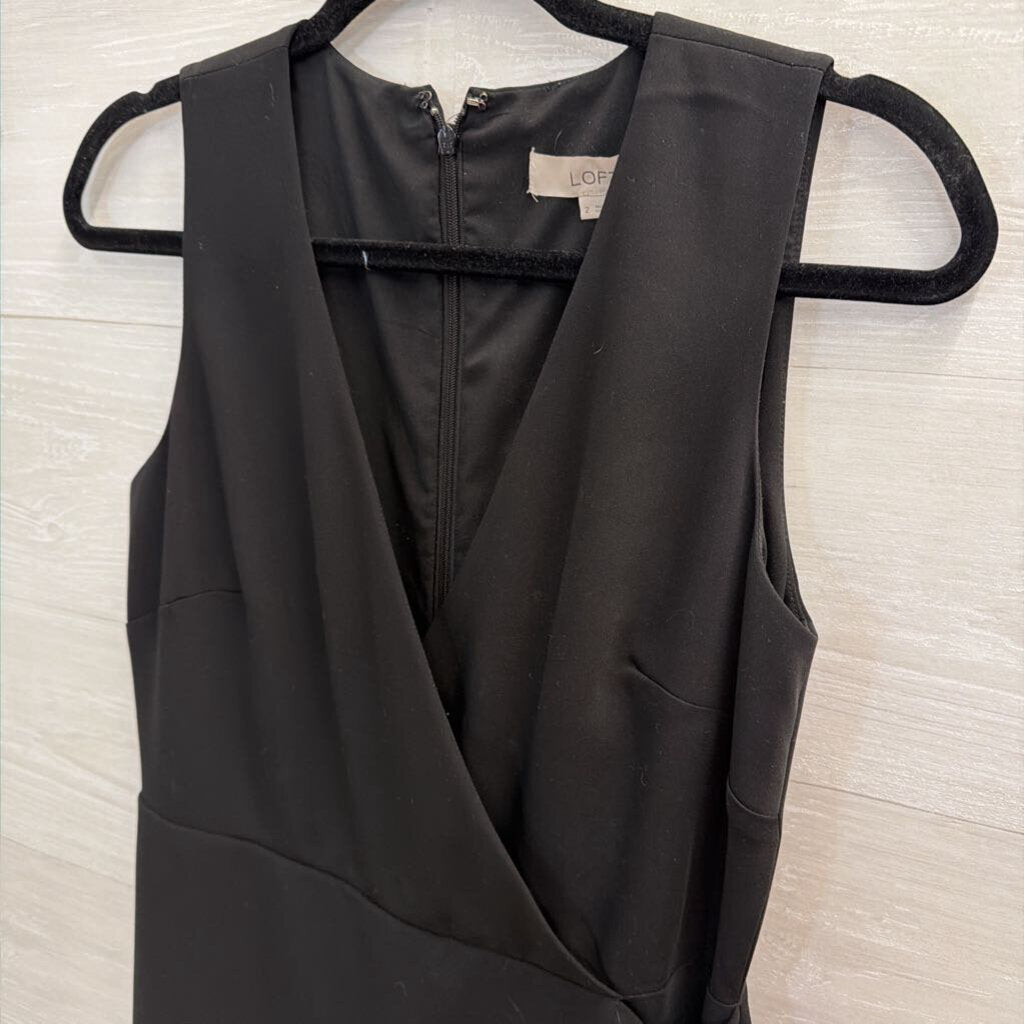 Loft Black Sleeveless Wrap Dress 2