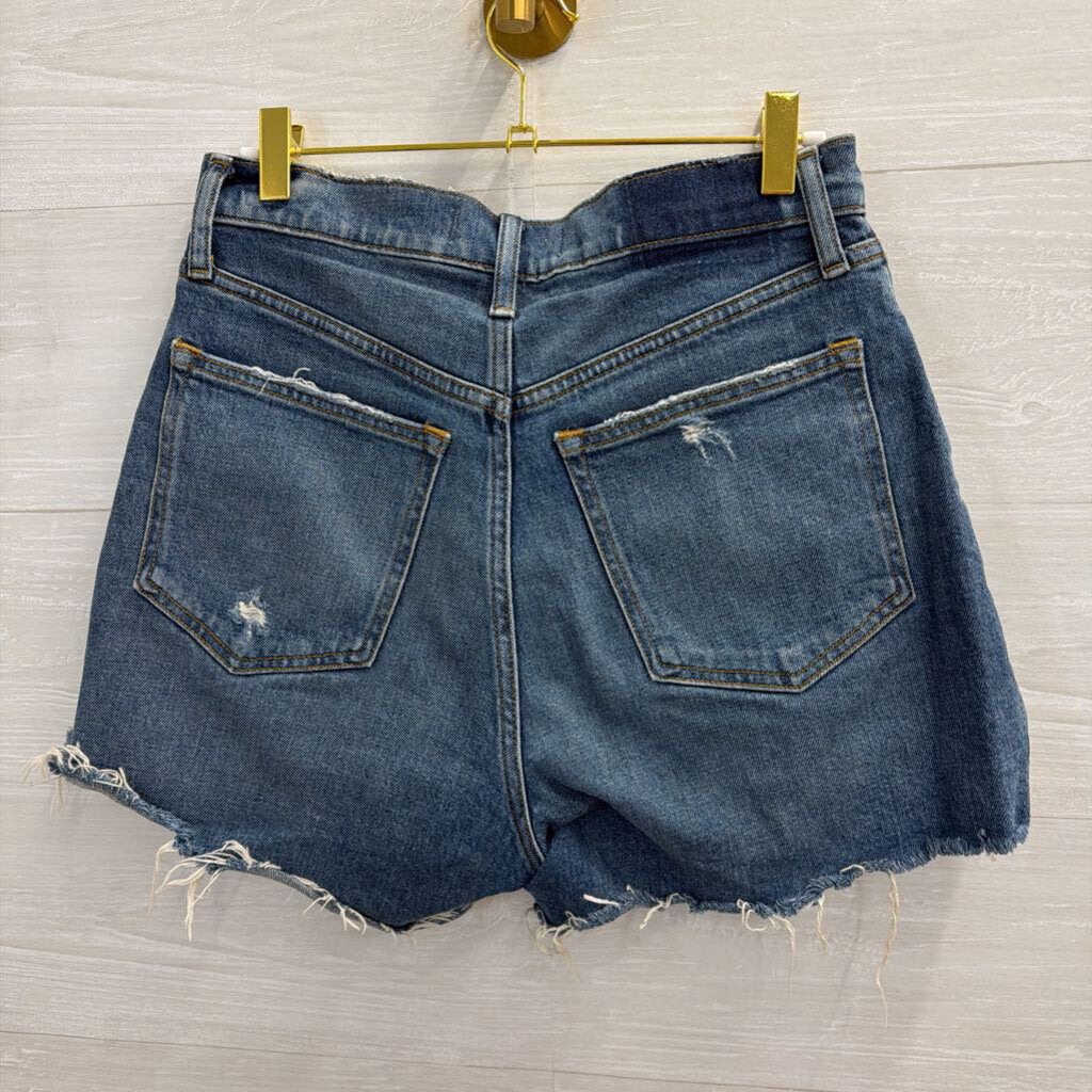 Abercrombie and Fitch Dark Wash The 4" High Rise Mom Shorts 26