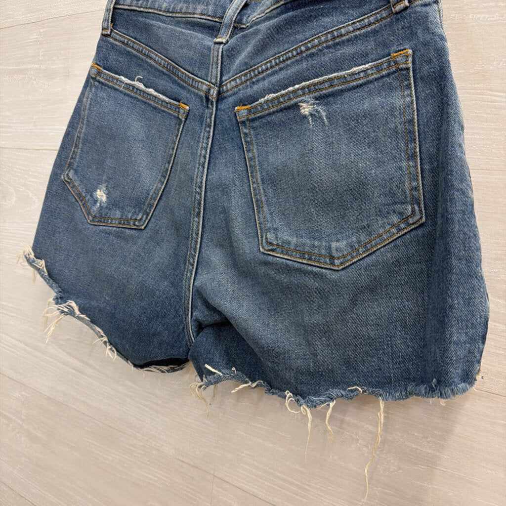 Abercrombie and Fitch Dark Wash The 4" High Rise Mom Shorts 26
