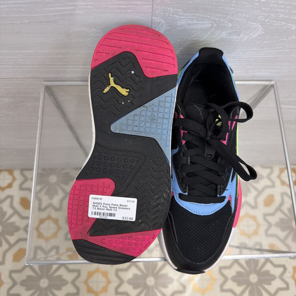 Puma Black/ Multi X Ray Speed Sneakers 7.5