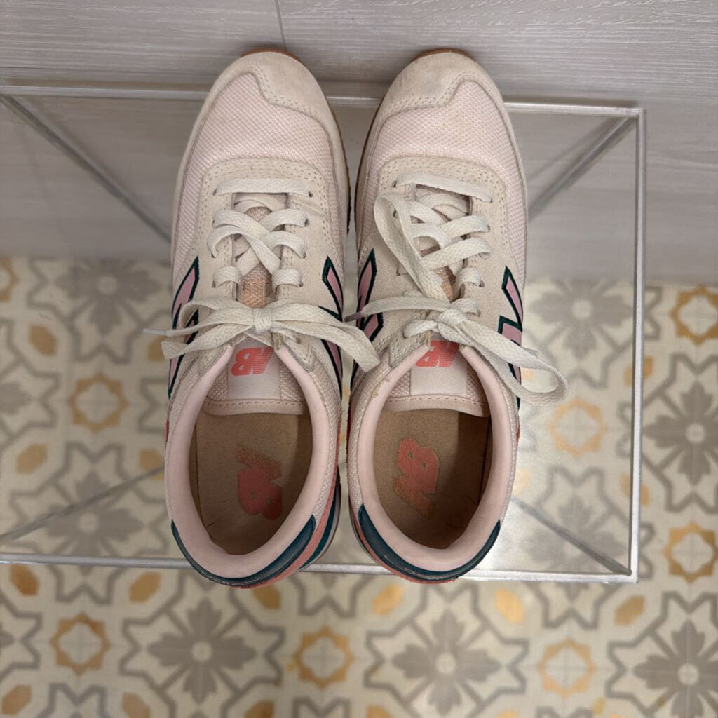 New Balance White/ Pink/ Green 620 Sneakers 6