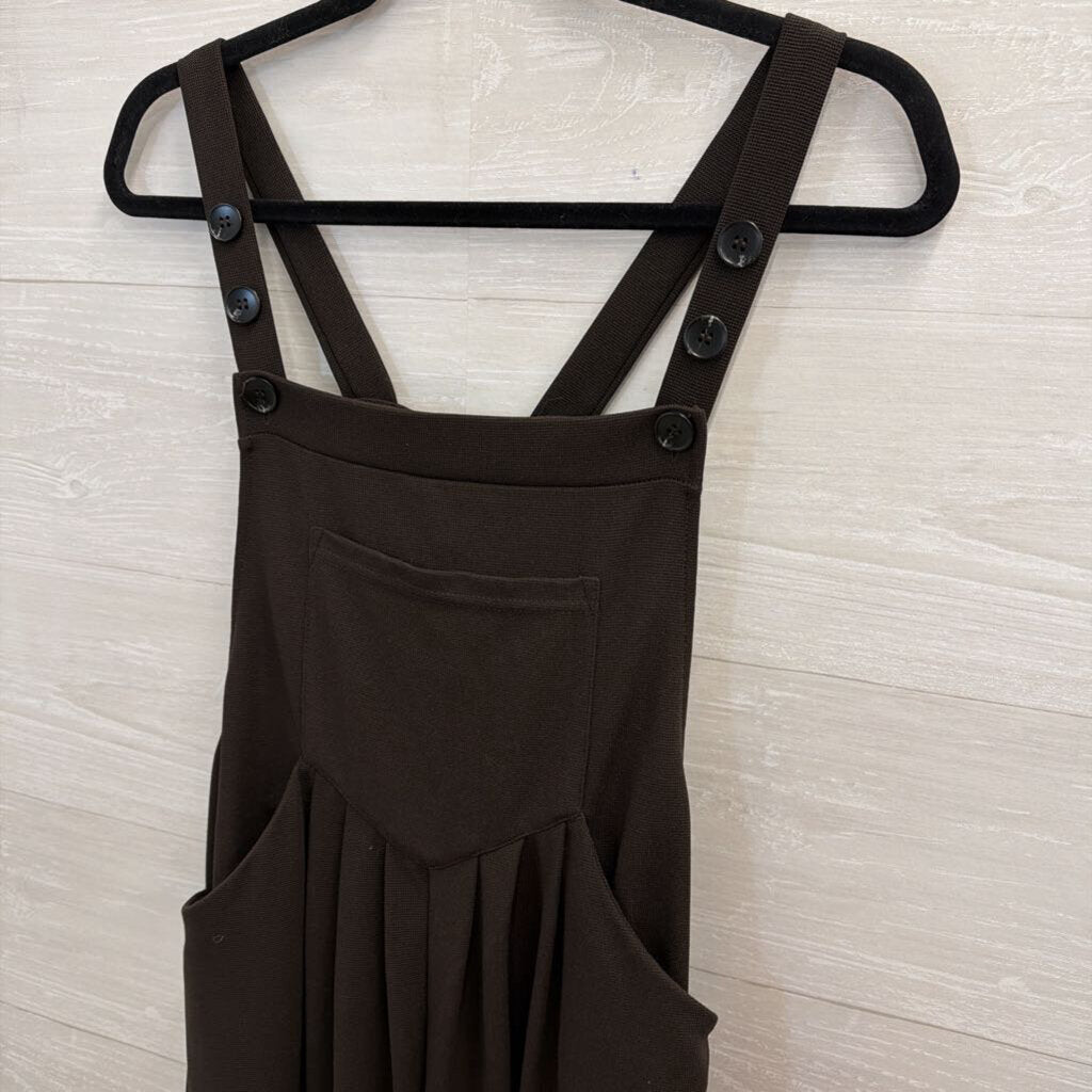 Halara Brown Wide Leg Overall Jumpsuit Small
