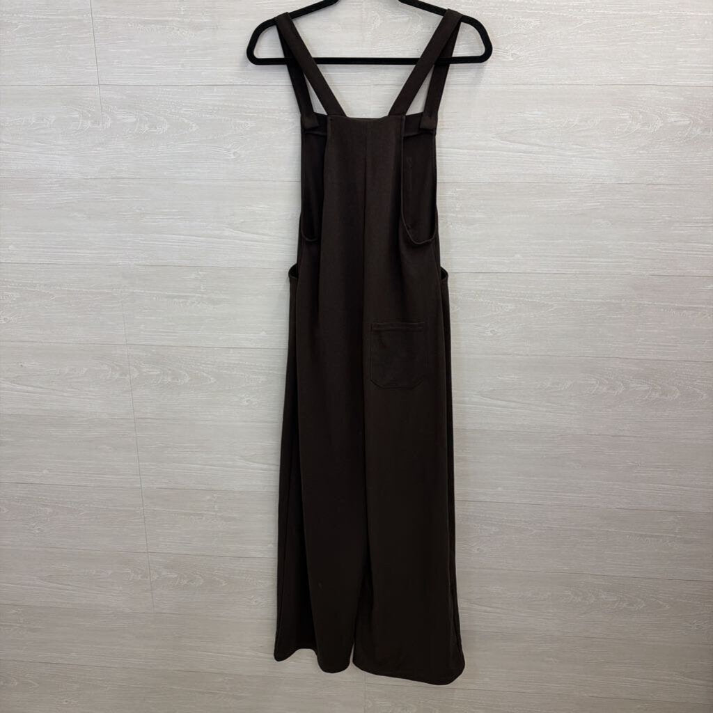Halara Brown Wide Leg Overall Jumpsuit Small