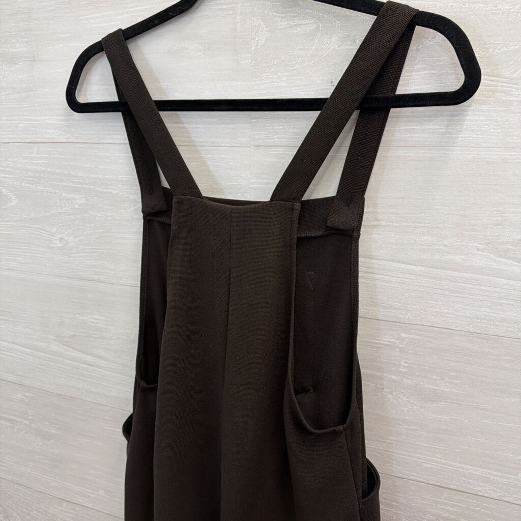 Halara Brown Wide Leg Overall Jumpsuit Small