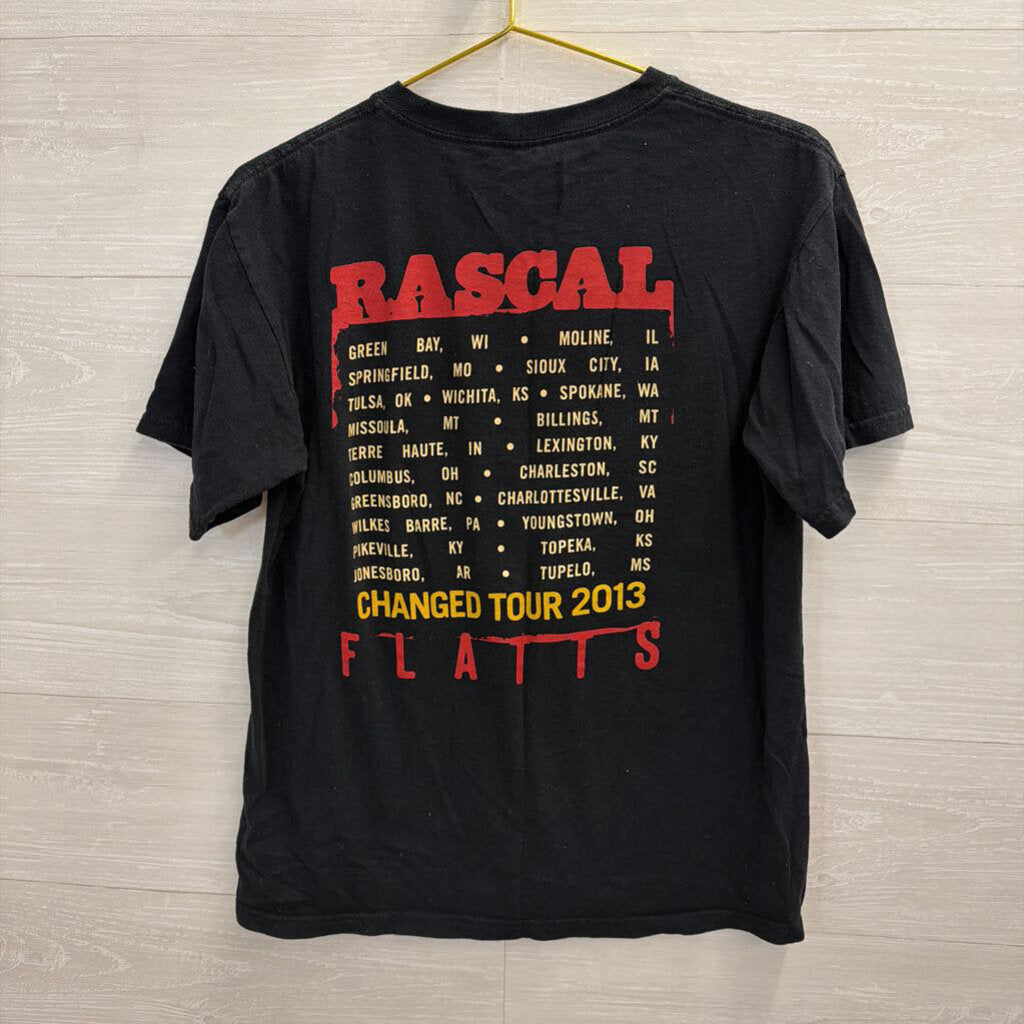 Black/ Multi Rascal Flatts Short Sleeve Graphic Tee Medium