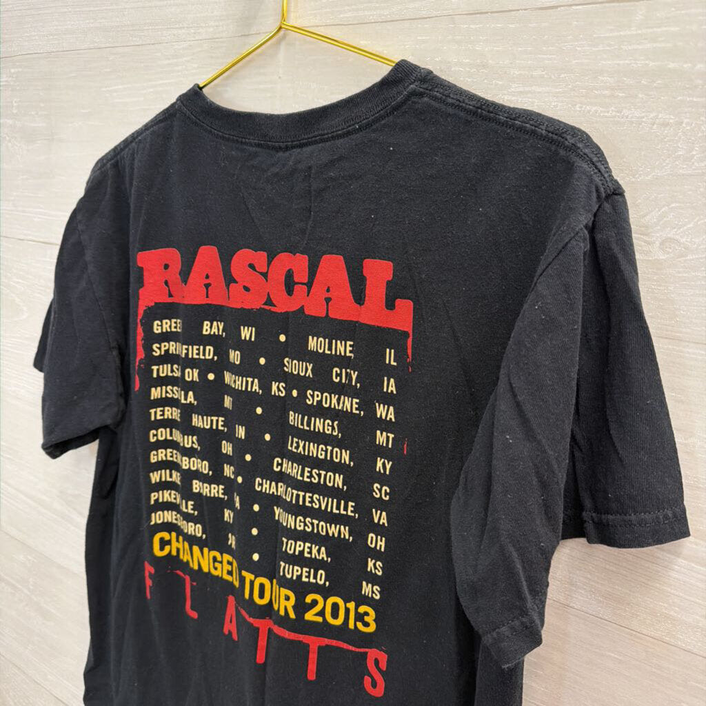 Black/ Multi Rascal Flatts Short Sleeve Graphic Tee Medium