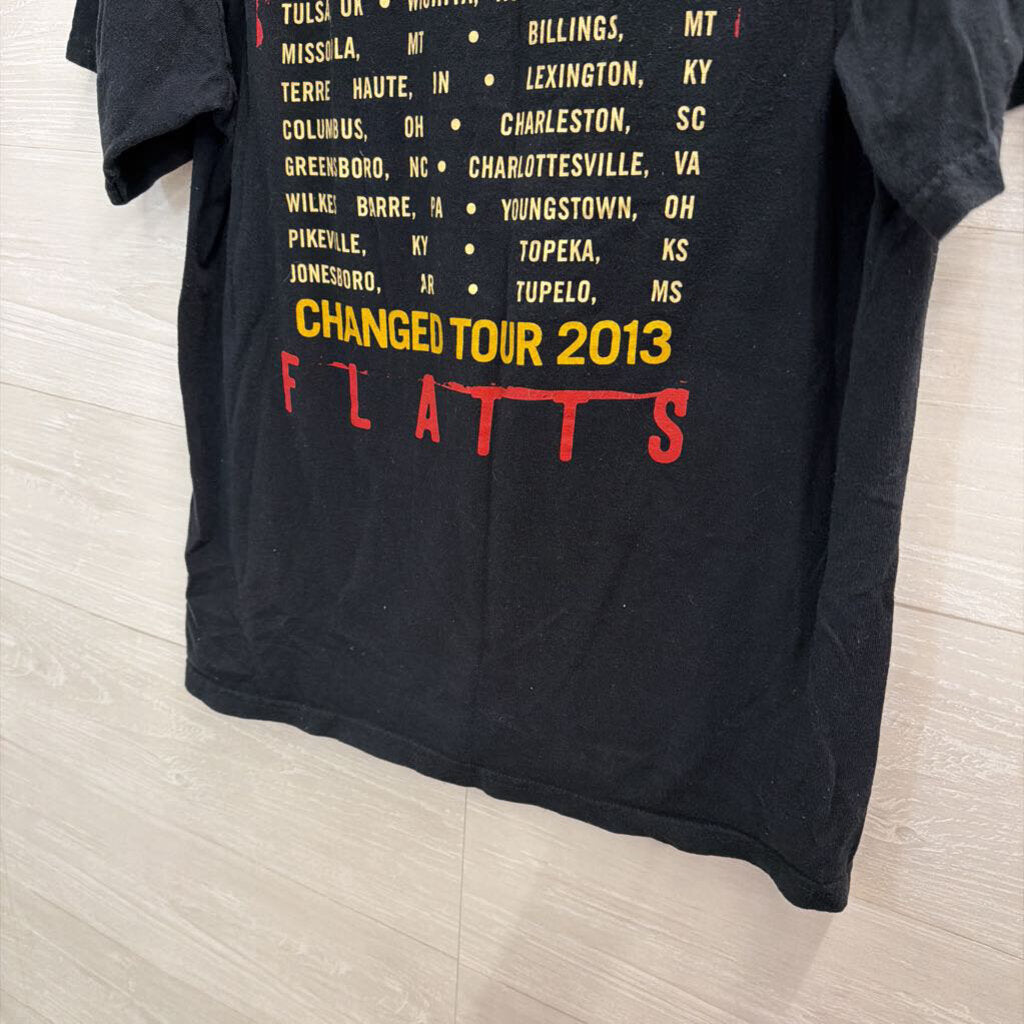 Black/ Multi Rascal Flatts Short Sleeve Graphic Tee Medium