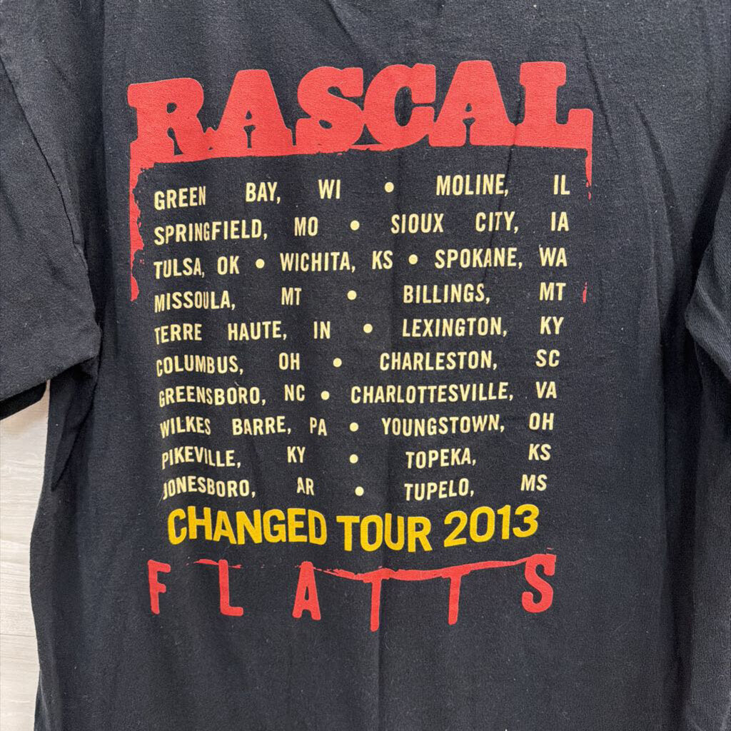 Black/ Multi Rascal Flatts Short Sleeve Graphic Tee Medium