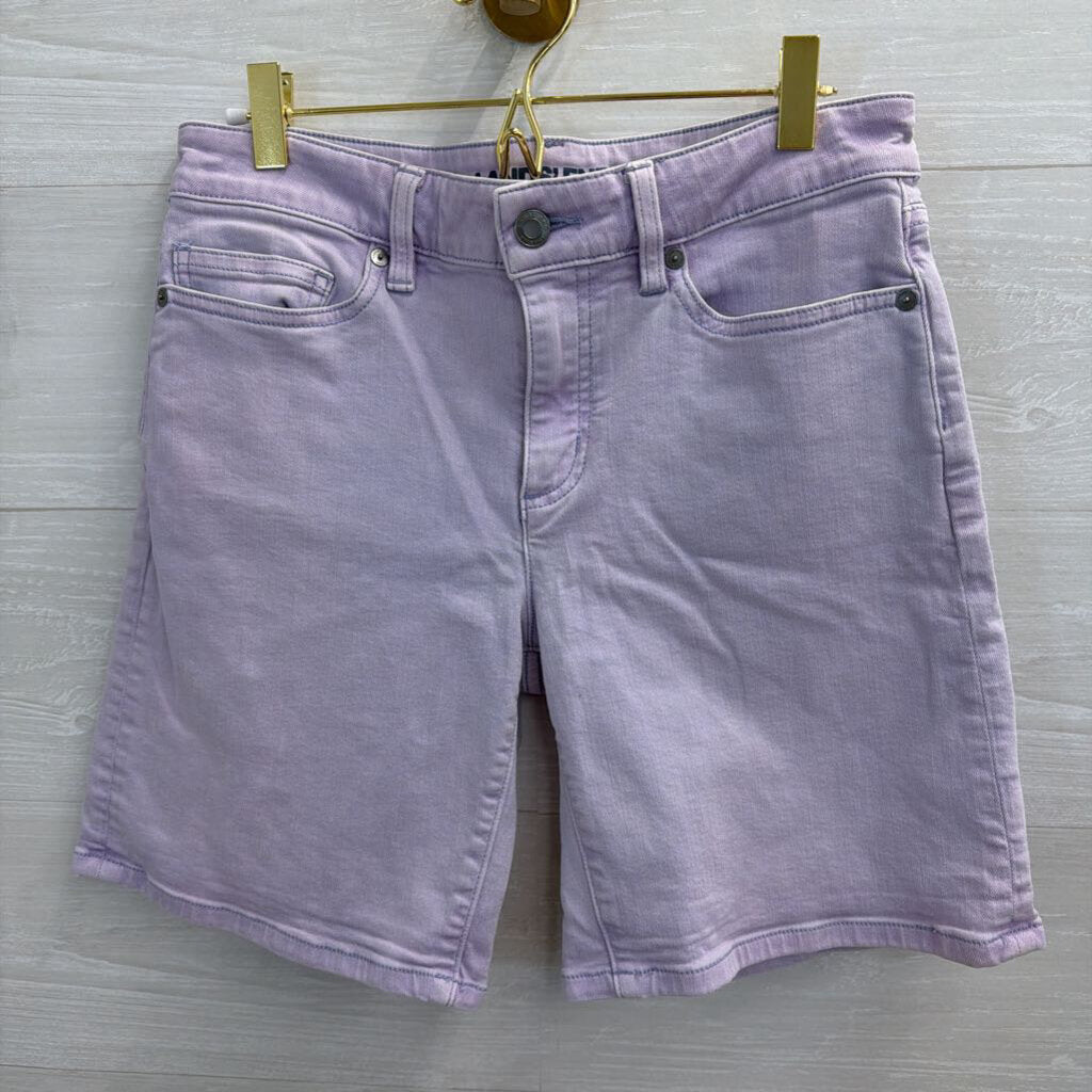 Lands End Purple Denim Shorts 6