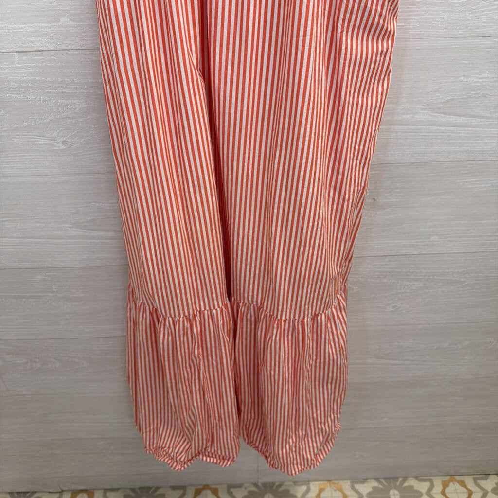 Skies are Blue Red/ White Striped Tie Back Maxi Dress Medium