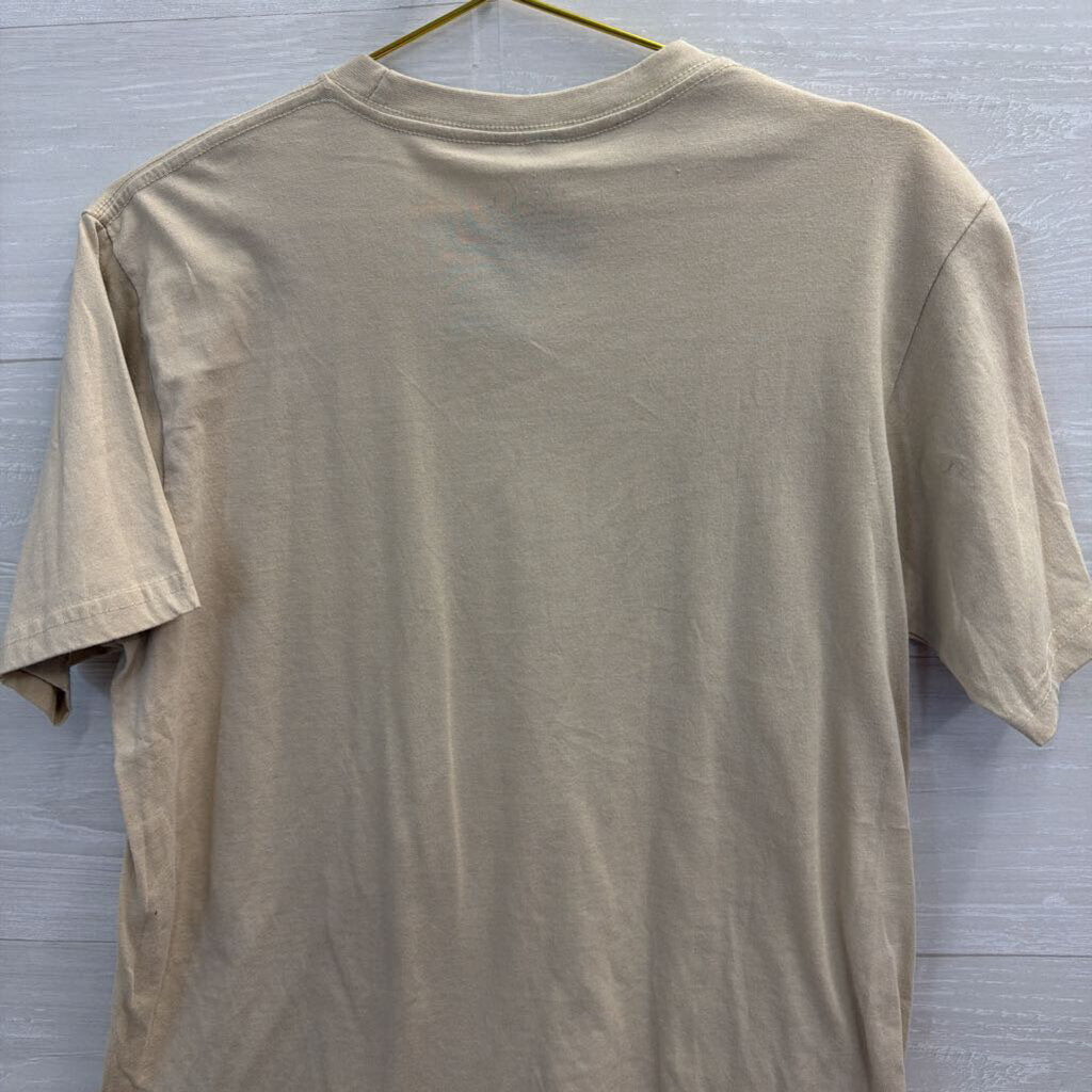 Beige/ Red Miller High Life Short Sleeve Graphic Tee Large