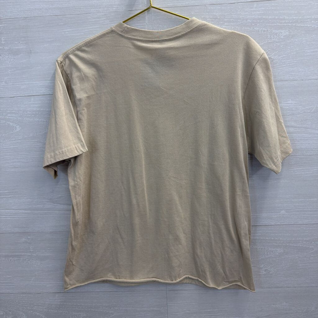 Beige/ Red Miller High Life Short Sleeve Graphic Tee Large