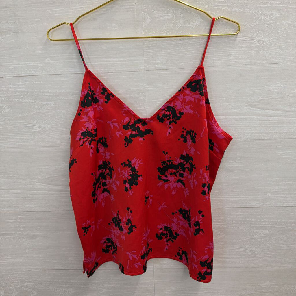 Red/ Black Silky Print Tank Top Medium