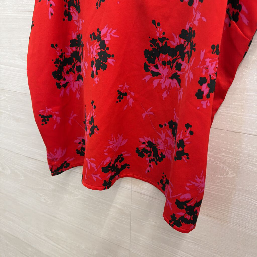 Red/ Black Silky Print Tank Top Medium
