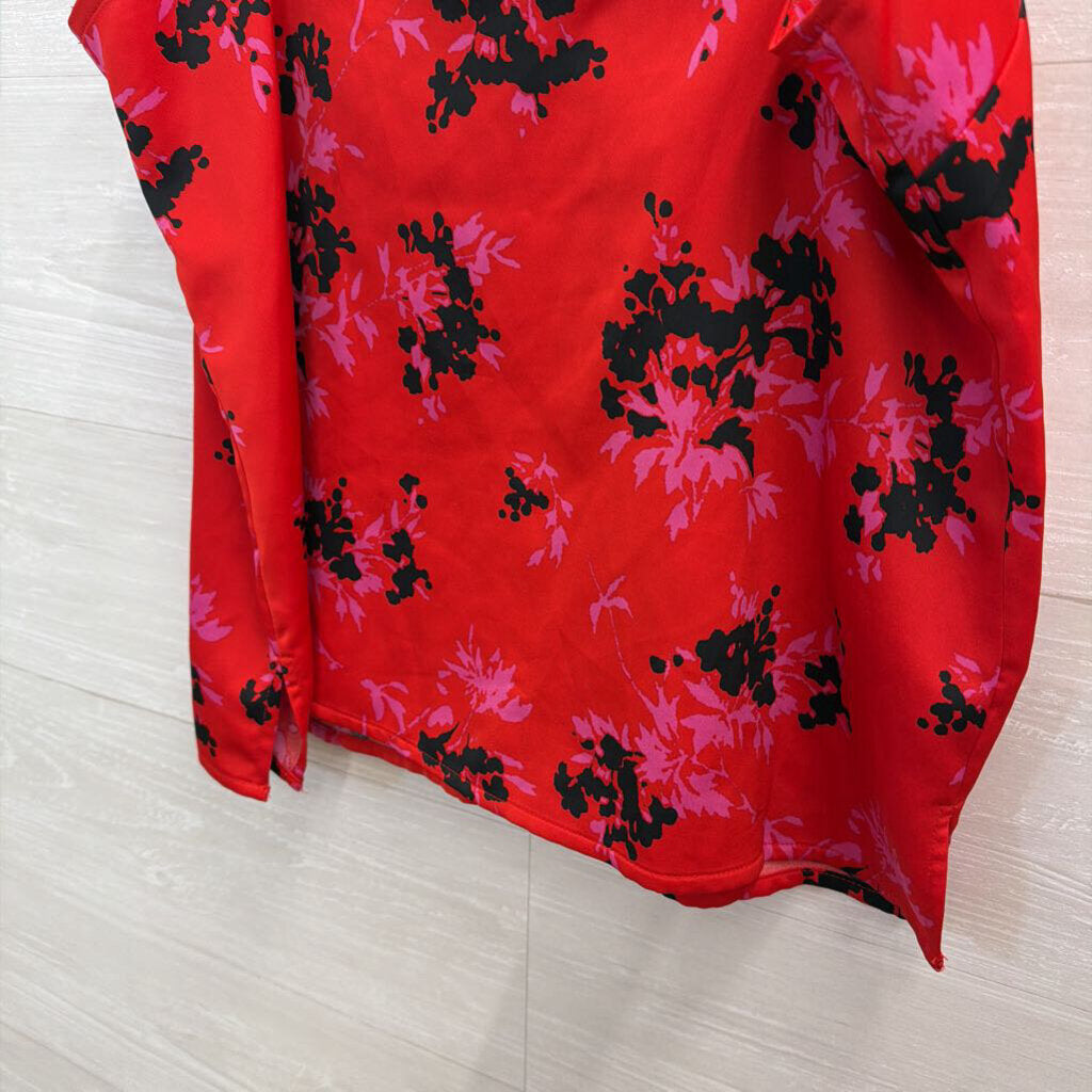Red/ Black Silky Print Tank Top Medium