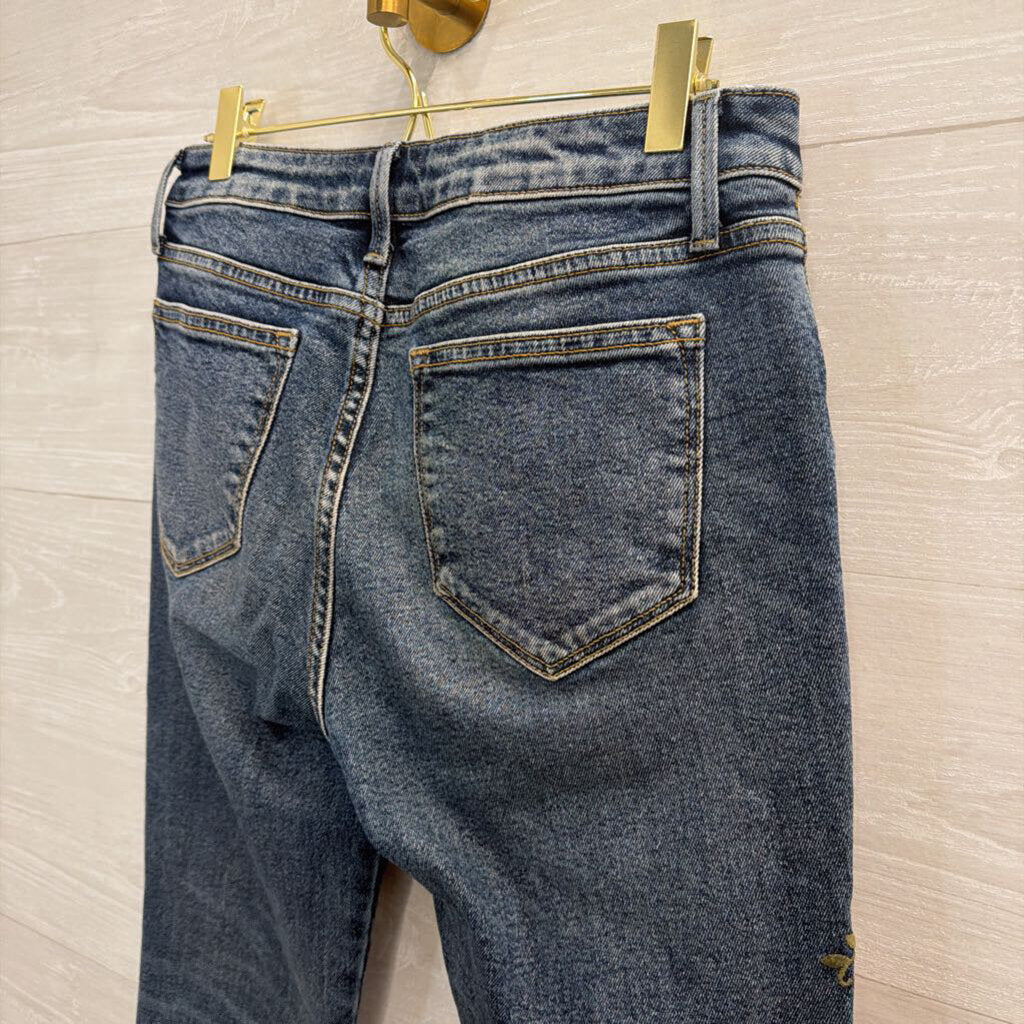 Driftwood Dark Wash Embroidered Detail Jeans 26