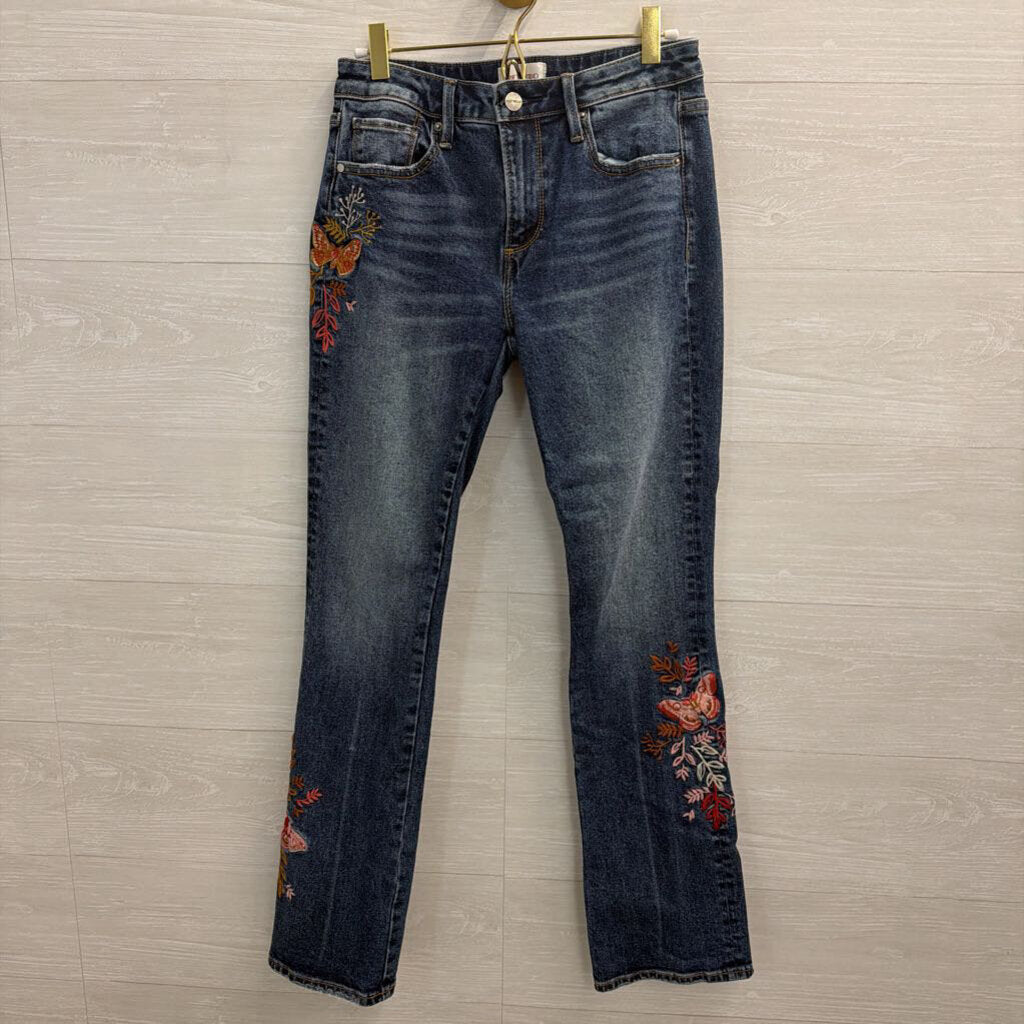 Driftwood Dark Wash Embroidered Detail Jeans 26