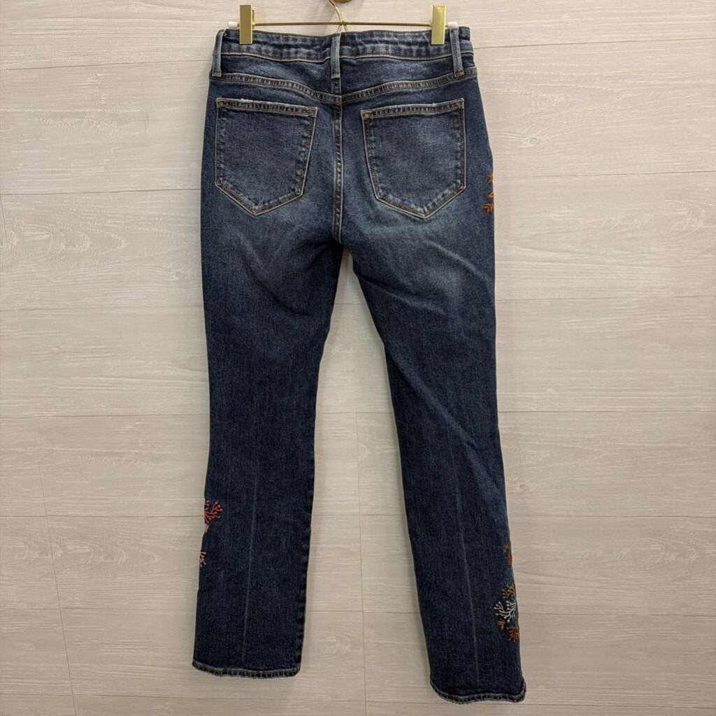 Driftwood Dark Wash Embroidered Detail Jeans 26