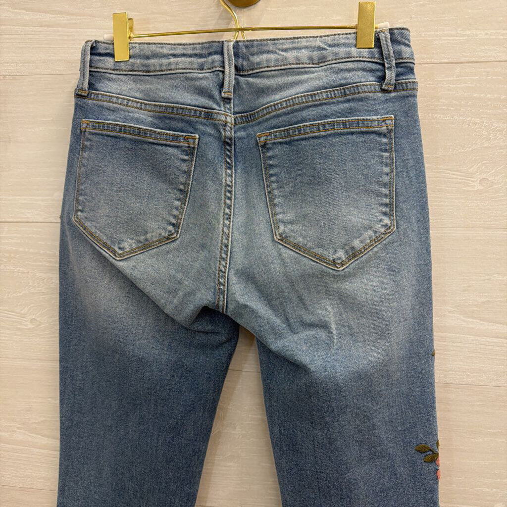 Driftwood Medium Wash Embroidered Detail Jeans 26