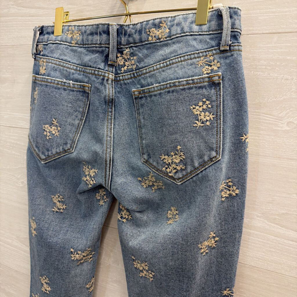 Driftwood Medium Wash Embroidered Detail Jeans 26