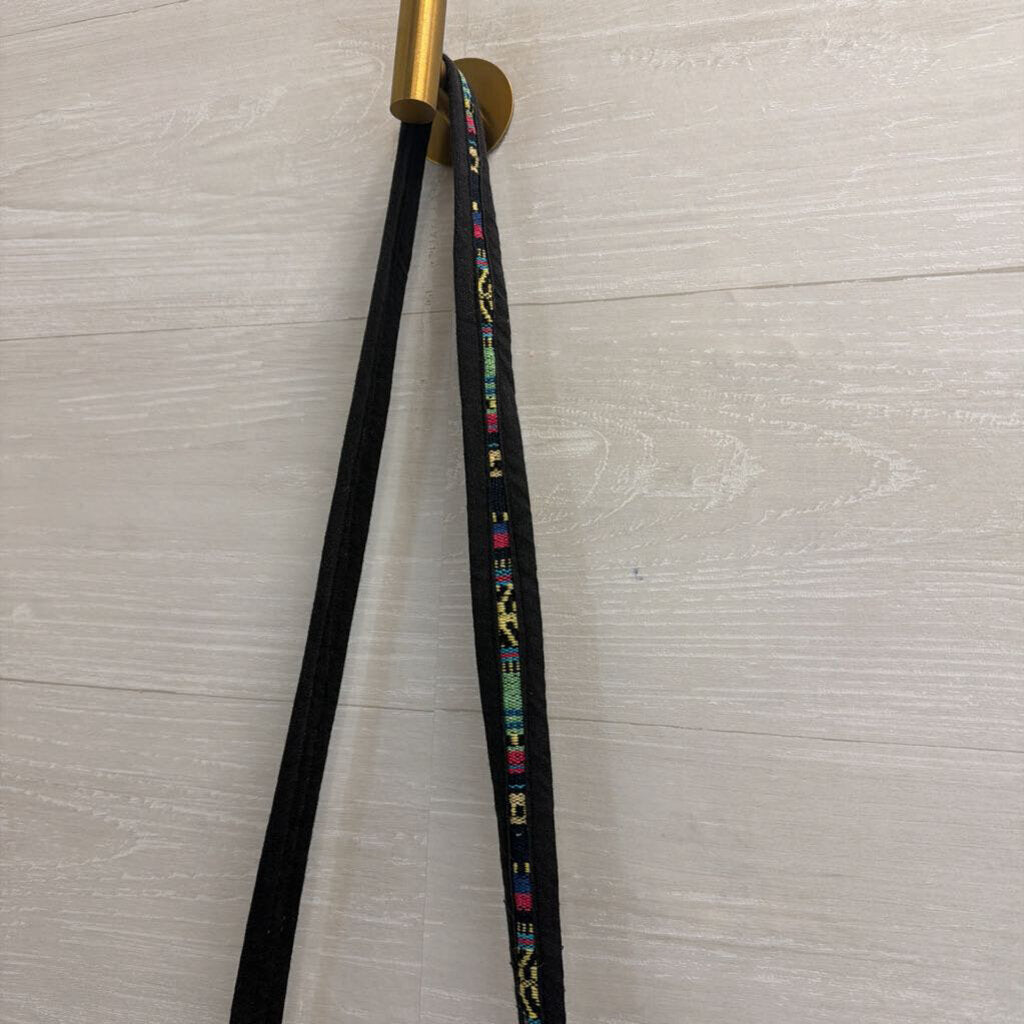 Black/ Multi Tapestry Crossbody Purse