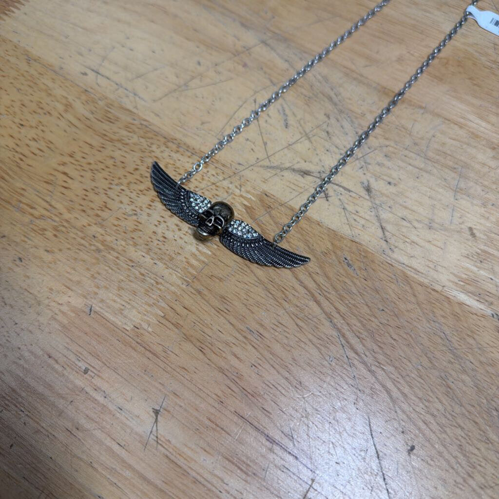 Skull with Wings Necklace