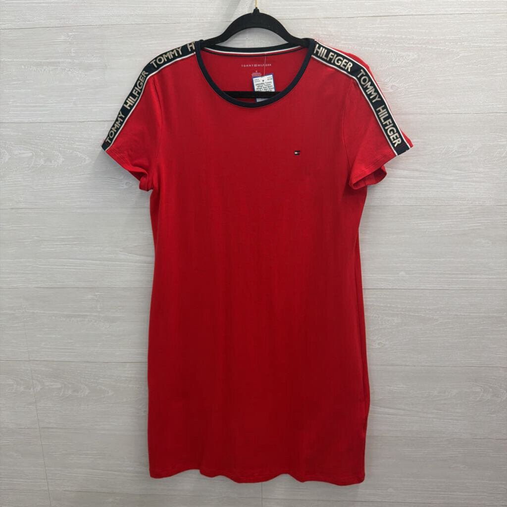 Tommy Hilfiger Red Short Sleeve T Shirt Dress Medium