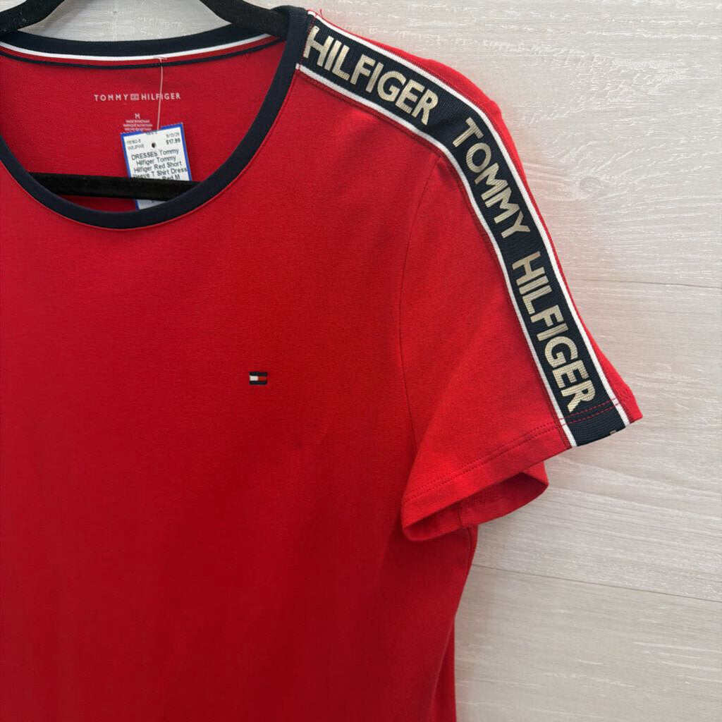 Tommy Hilfiger Red Short Sleeve T Shirt Dress Medium