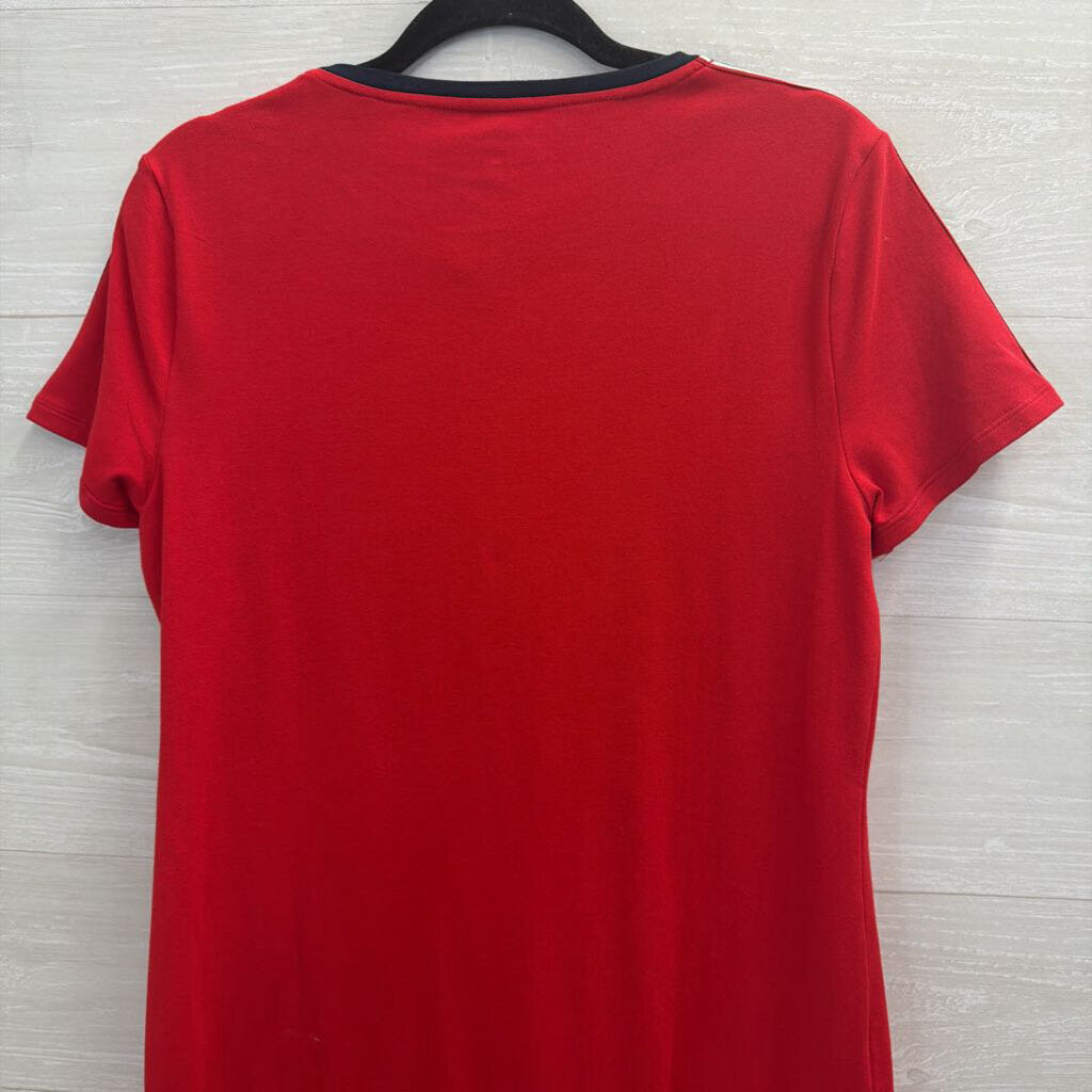 Tommy Hilfiger Red Short Sleeve T Shirt Dress Medium