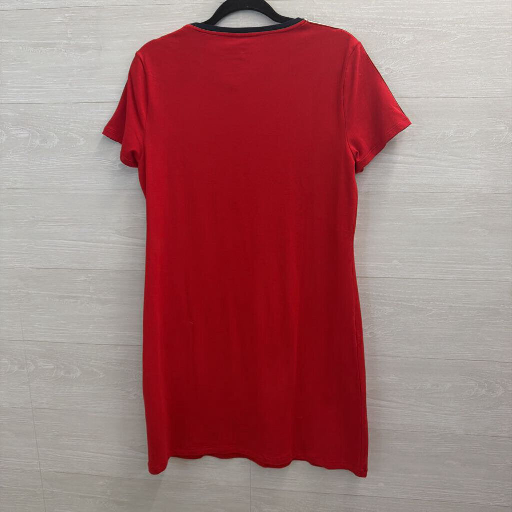 Tommy Hilfiger Red Short Sleeve T Shirt Dress Medium