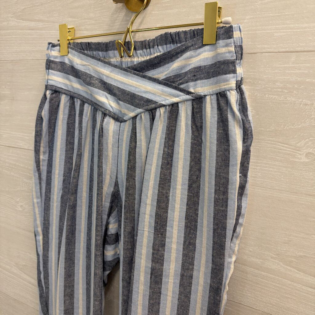 Indigo Rein Blue Striped Pull On Jogger Pants Small