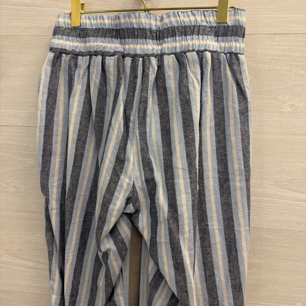 Indigo Rein Blue Striped Pull On Jogger Pants Small
