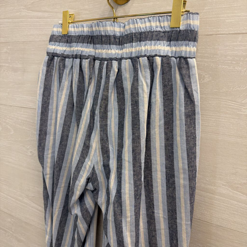 Indigo Rein Blue Striped Pull On Jogger Pants Small